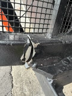 Gate hardware and connection point damage