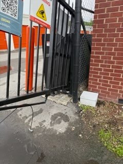 SMS service van on site for emergency gate repair