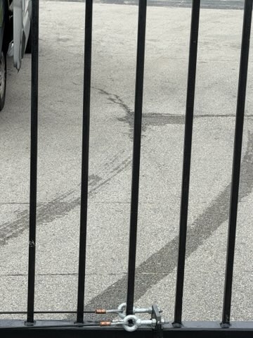 Gate locking mechanism secured after repair