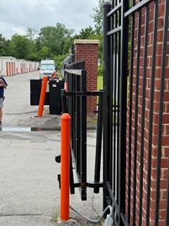 Completed gate repair — facility fully secured