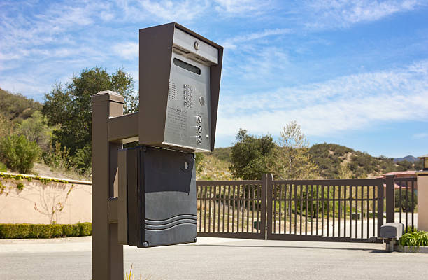 Access control keypad at an entry gate